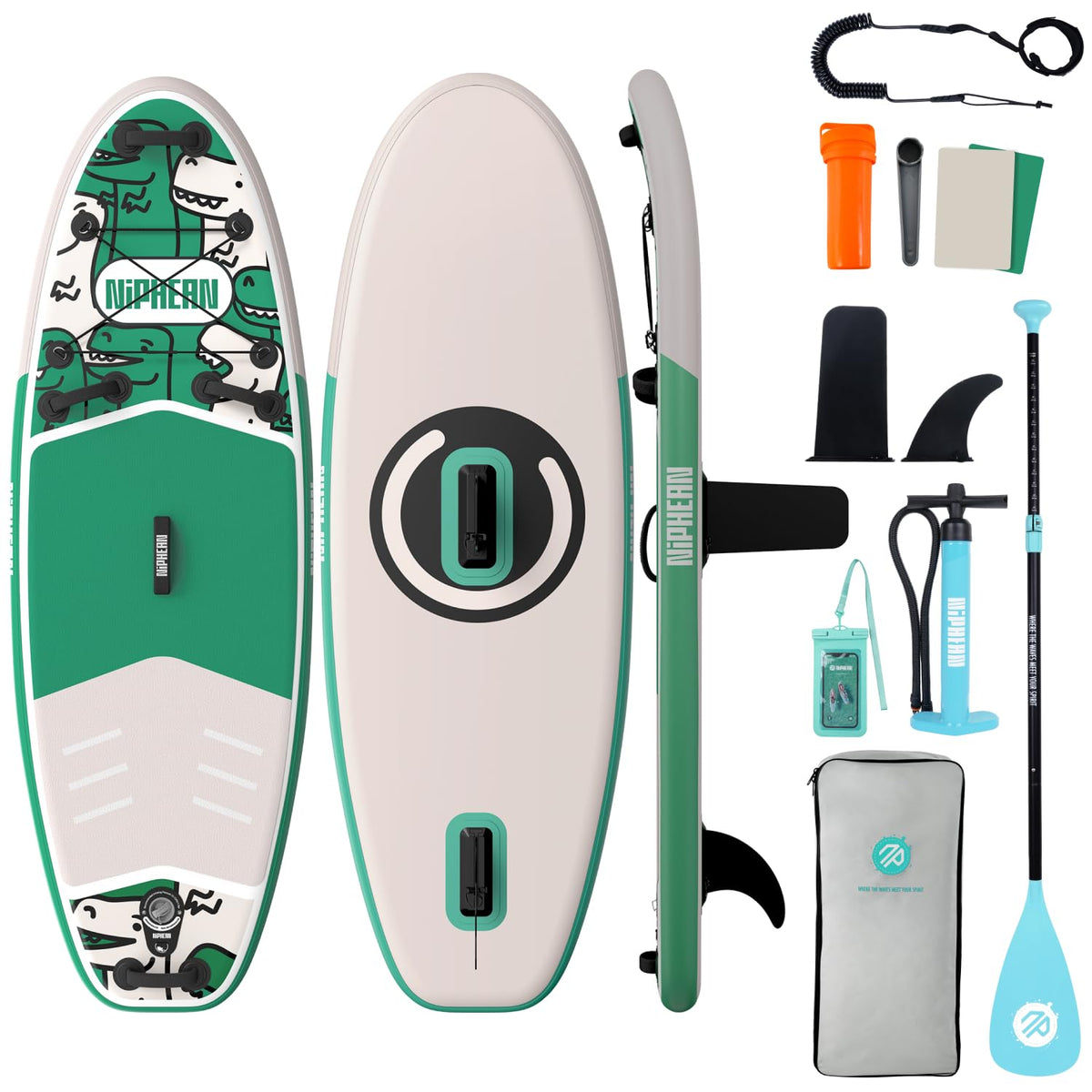 Niphean Inflatable Stand Up Paddle Board with SUP Accessories