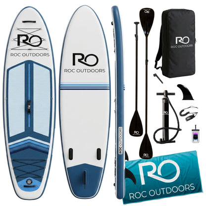 Roc Inflatable Stand Up Paddle Board 10' 6" with Premium SUP Paddle Board Accessories, Wide Stable Design, Non-Slip Comfort Deck for Youth & Adults