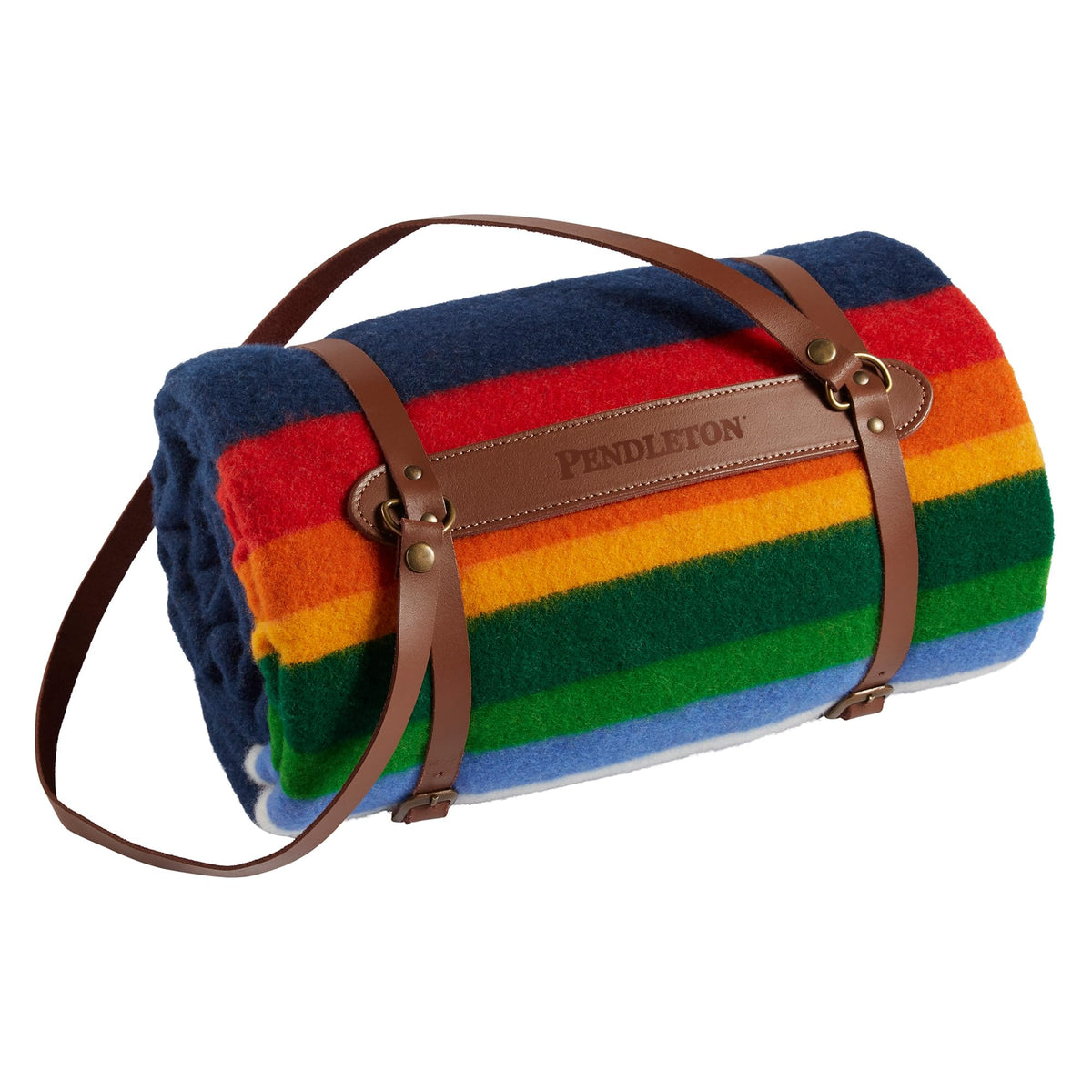 Outdoor Throw Blanket – Leather Carry Strap