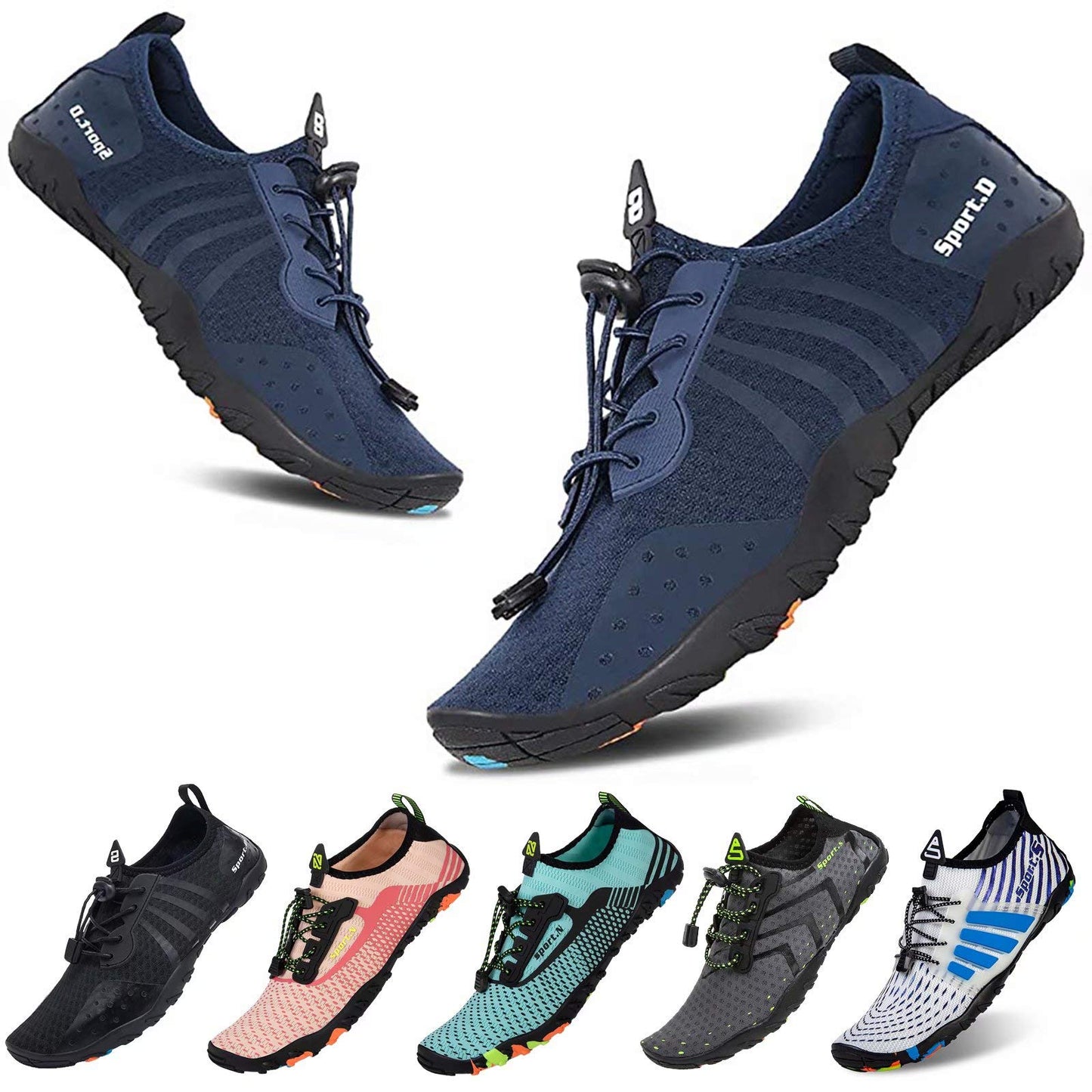 YALOX Water Shoes Men's Women's Swim Shoes Outdoor Beach Barefoot Quick-Dry Aqua Pool Socks Swimming Yoga Surfing Exercise