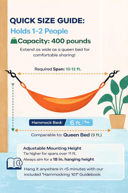 Double Outdoor Hammock – Spacious Family Design
