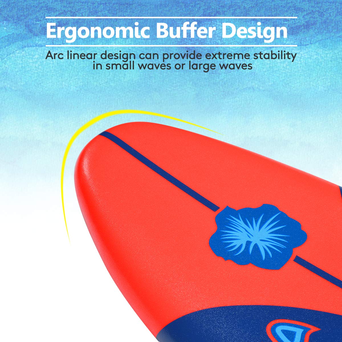 Foam Surfboard – 6 FT Beginner Board with Fins