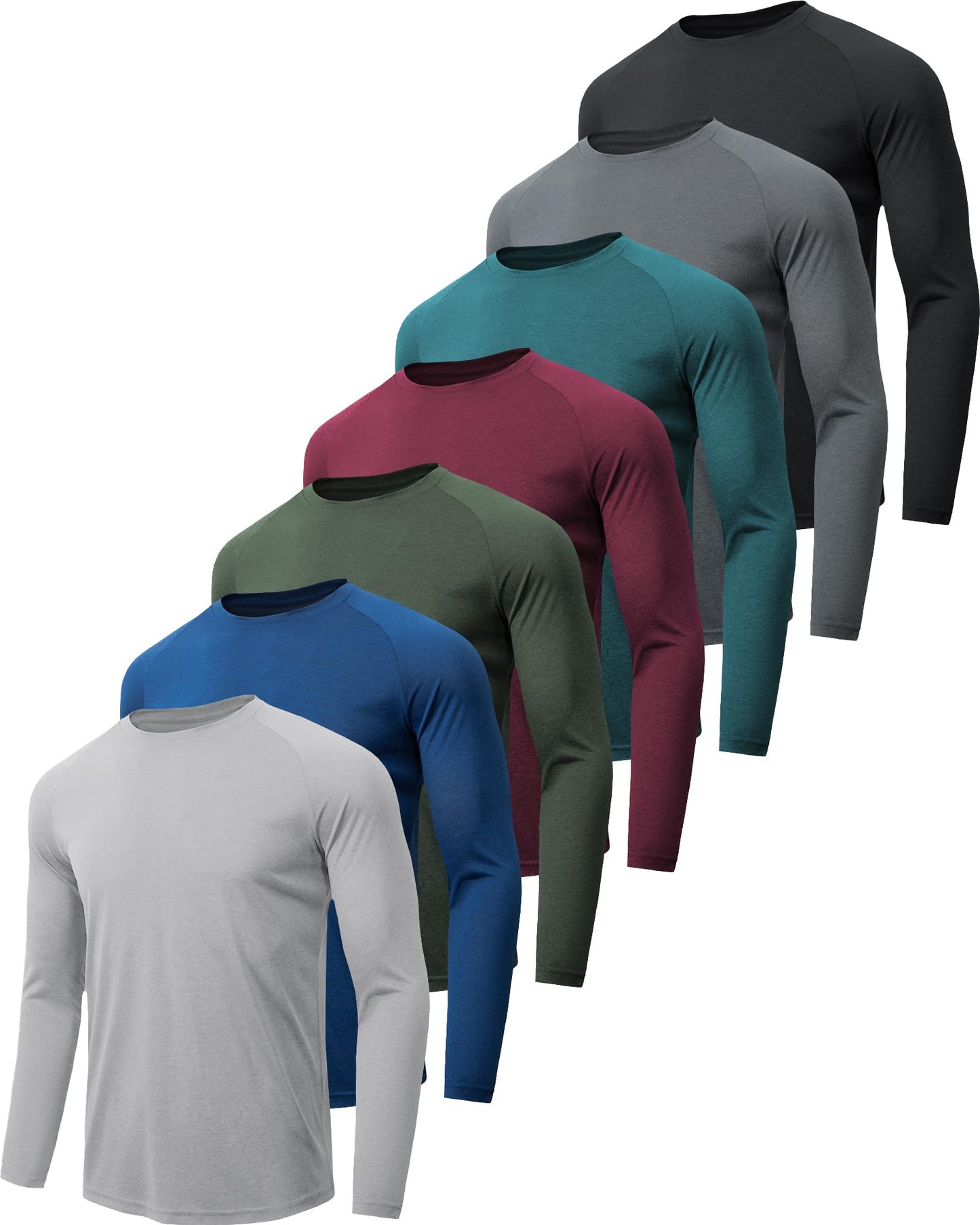 Men's Sun Shirts – Quick-Dry Long Sleeve 7-Pack