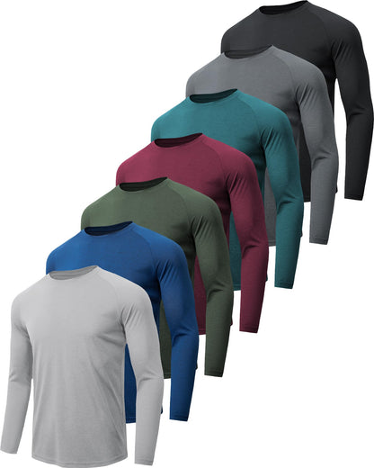 Men's Sun Shirts – Quick-Dry Long Sleeve 7-Pack