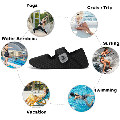 Water Shoes for Women Men Barefoot Beach Swim Aqua Socks Summer Wide Slides Sandals Quick Dry Pool River Sea Sock Shoes