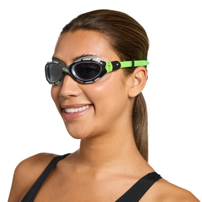 Zoggs Adult Unisex Predator Flex Anti-Fog UV Protection Curved Lens Ultra-Fit Gasket Quick-Adjust Swimming Goggles, 461041