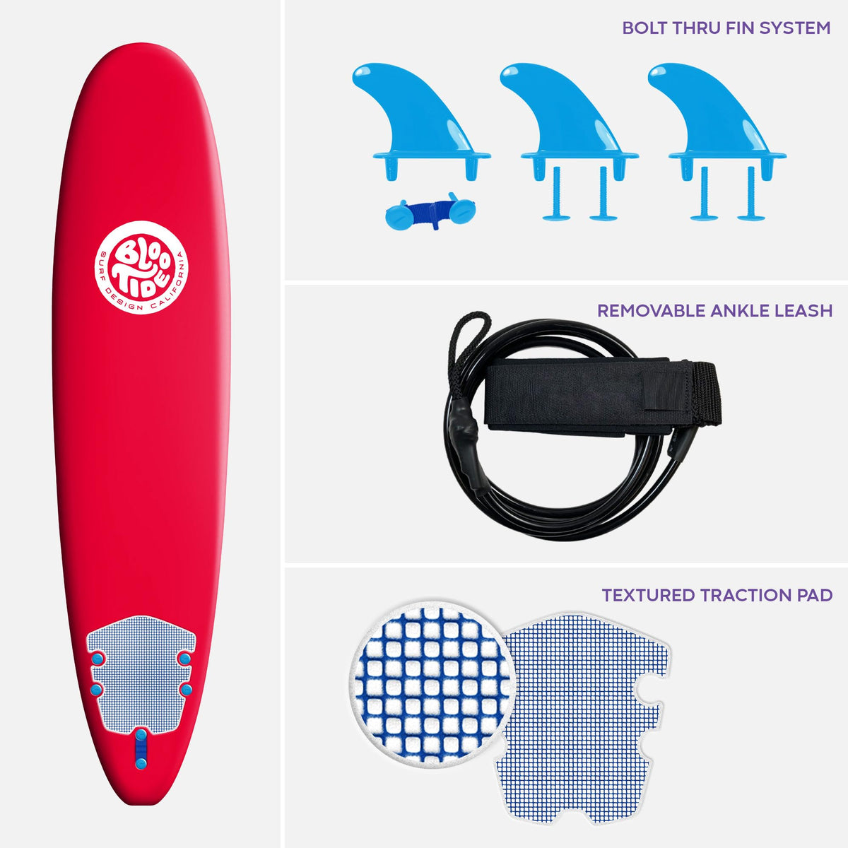Soft-Top Surfboard – 8 FT Stable Beginner Design