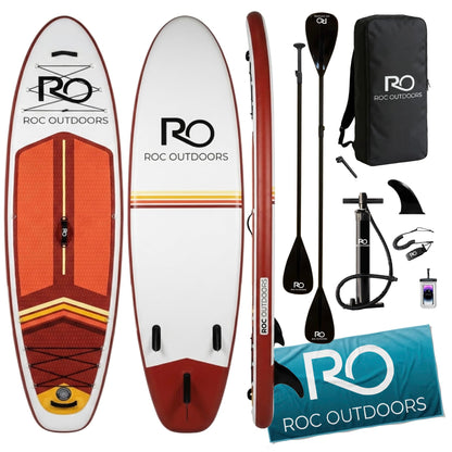 Roc Inflatable Stand Up Paddle Board 10' 6" with Premium SUP Paddle Board Accessories, Wide Stable Design, Non-Slip Comfort Deck for Youth & Adults