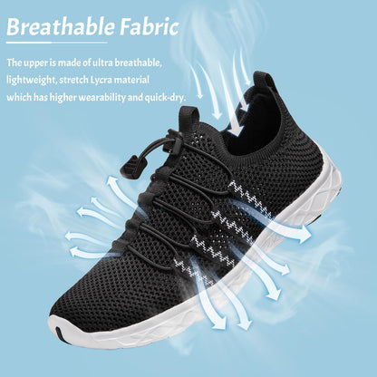 ATHMILE Water Shoes for Men Women Barefoot Hiking Swim River Beach Knit