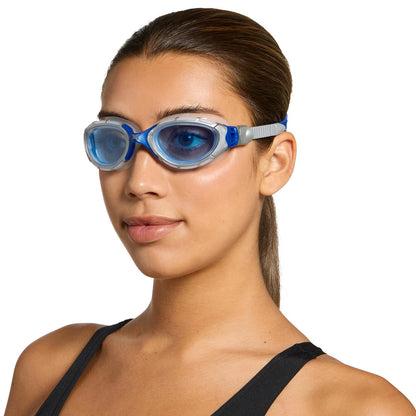 Zoggs Adult Unisex Predator Flex Anti-Fog UV Protection Curved Lens Ultra-Fit Gasket Quick-Adjust Swimming Goggles, 461041