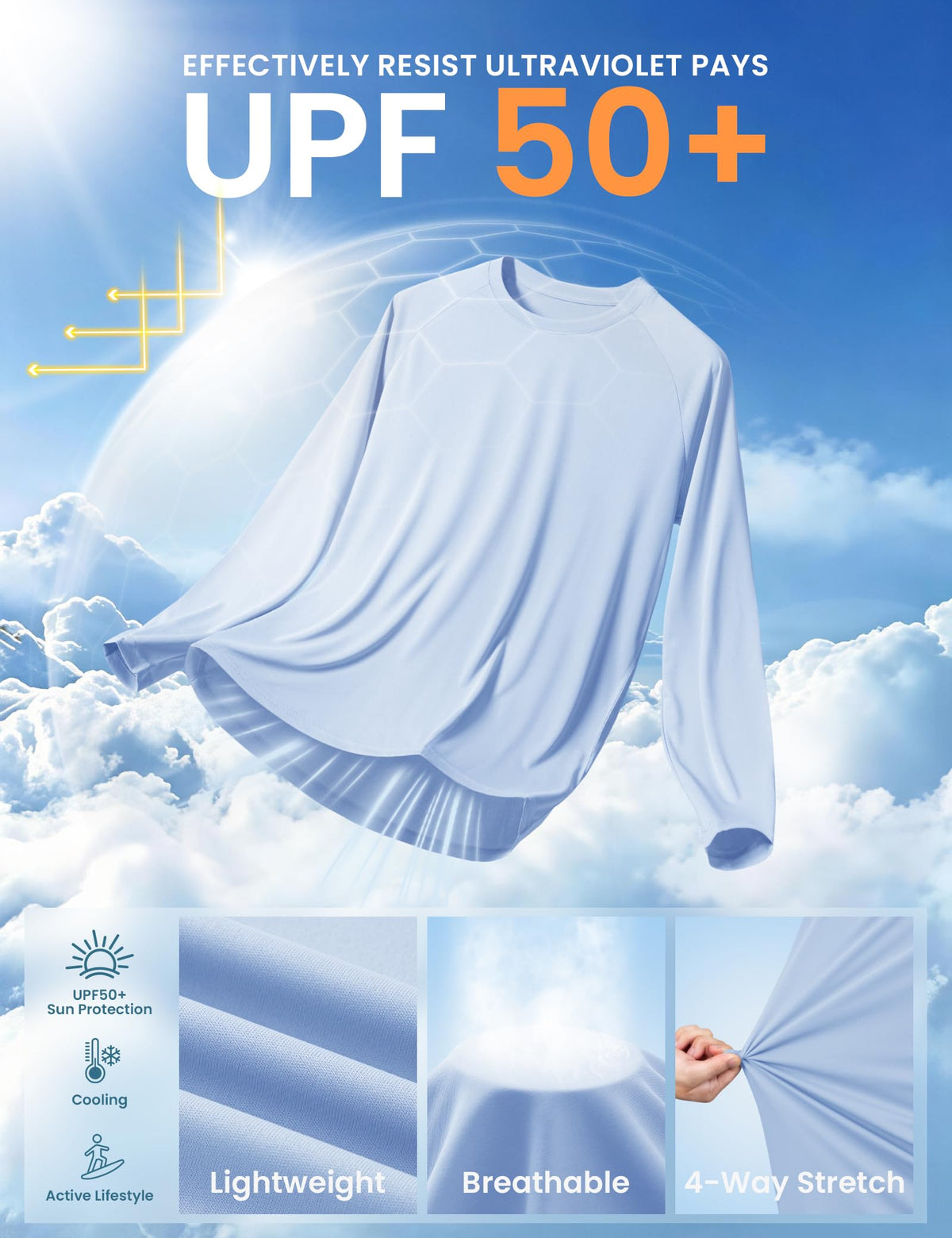 Men's Sun Shirts – Quick-Dry Long Sleeve 7-Pack
