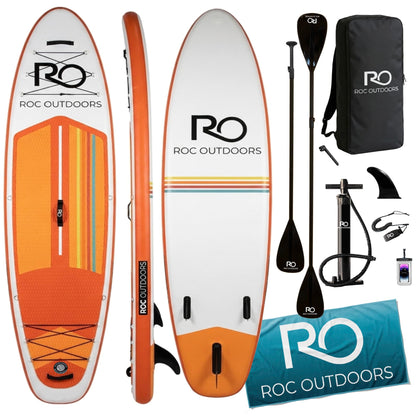Roc Inflatable Stand Up Paddle Board 10' 6" with Premium SUP Paddle Board Accessories, Wide Stable Design, Non-Slip Comfort Deck for Youth & Adults