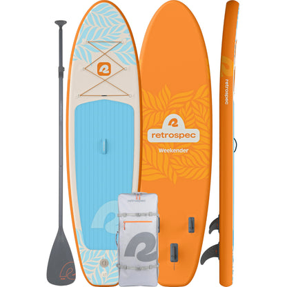 Retrospec Weekender Inflatable Paddle Board 10'6" Stand Up Paddle Board SUP