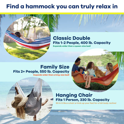Double Outdoor Hammock – Spacious Family Design