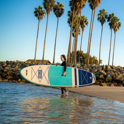 ISLE Megalodon Inflatable Stand Up Paddle Board & iSUP Bundle Accessory Pack - Up to 1,050 lbs Capacity — Durable, Lightweight, Stable — 12' L x 45" W x 8" OR 15' L x 56" W x 8"