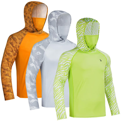 Men's UPF 50+ Sun Hoodie – Built-In Face Mask