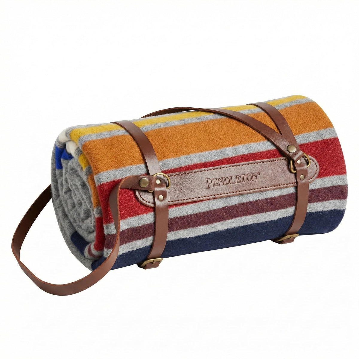 Outdoor Throw Blanket – Leather Carry Strap