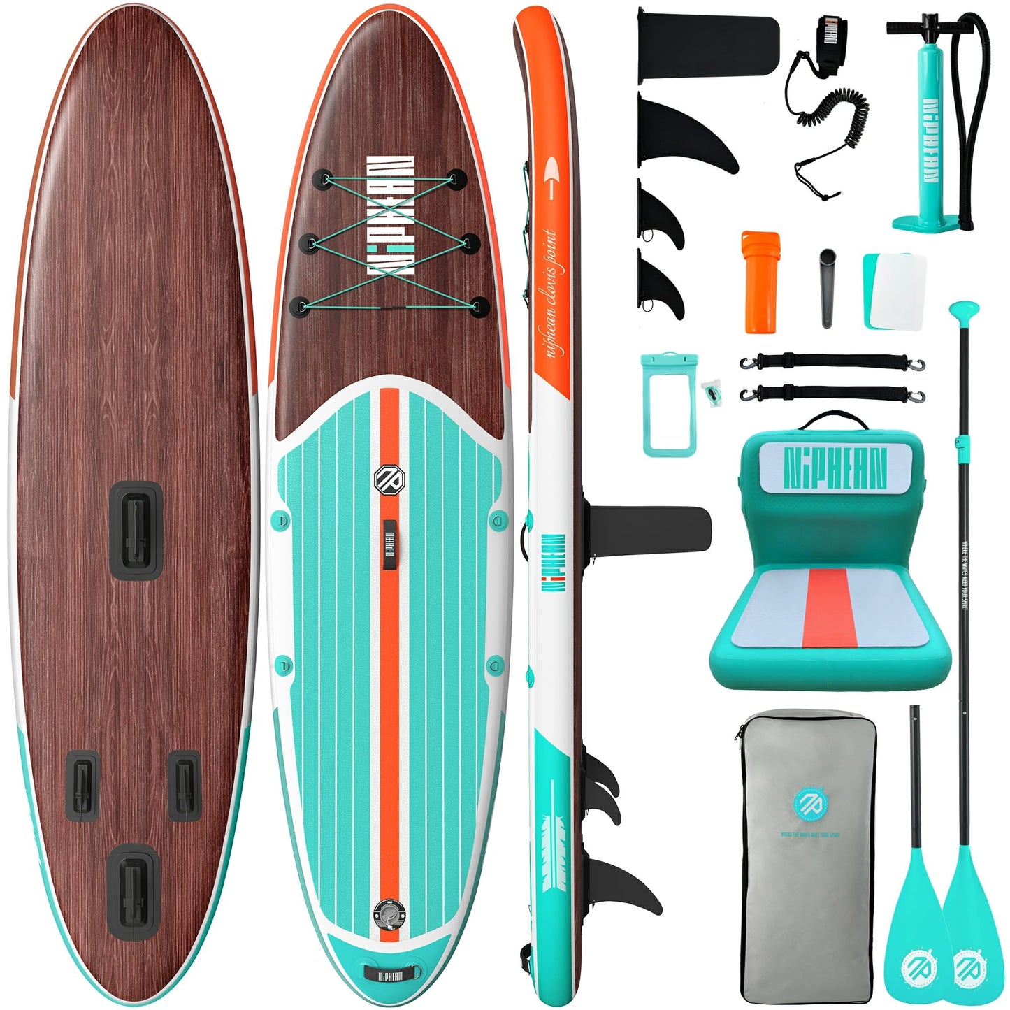 Niphean Inflatable Stand Up Paddle Board with SUP Accessories