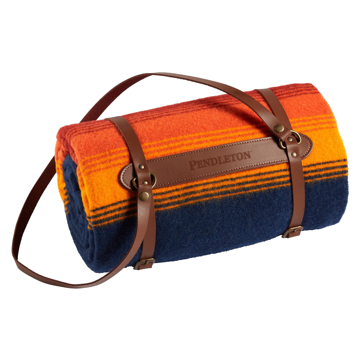 Outdoor Throw Blanket – Leather Carry Strap