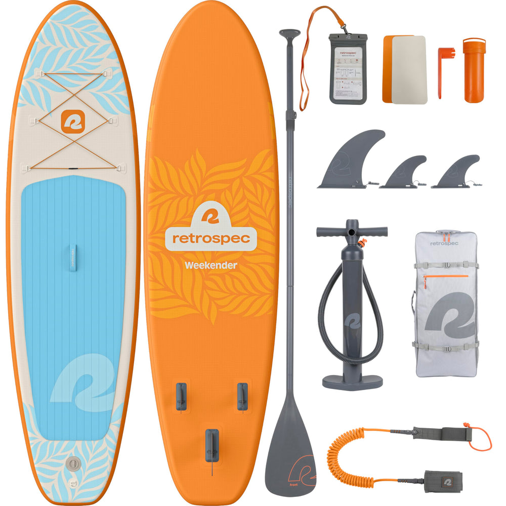Retrospec Weekender Inflatable Paddle Board 10'6" Stand Up Paddle Board SUP