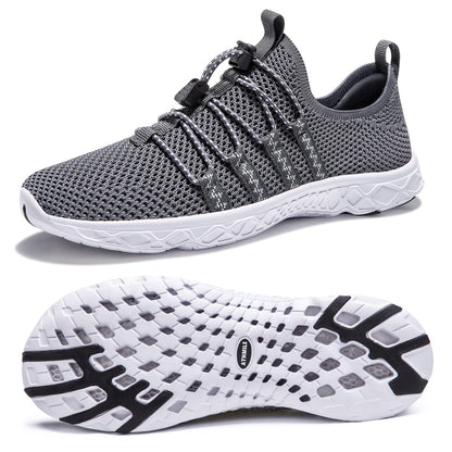 ATHMILE Water Shoes for Men Women Barefoot Hiking Swim River Beach Knit