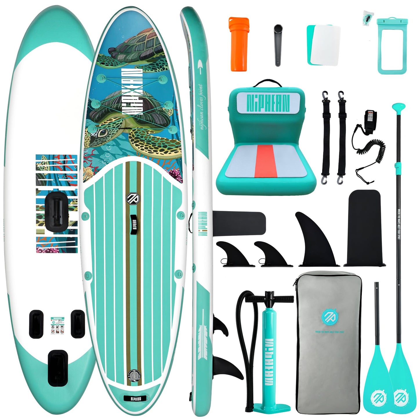 Niphean Inflatable Stand Up Paddle Board with SUP Accessories