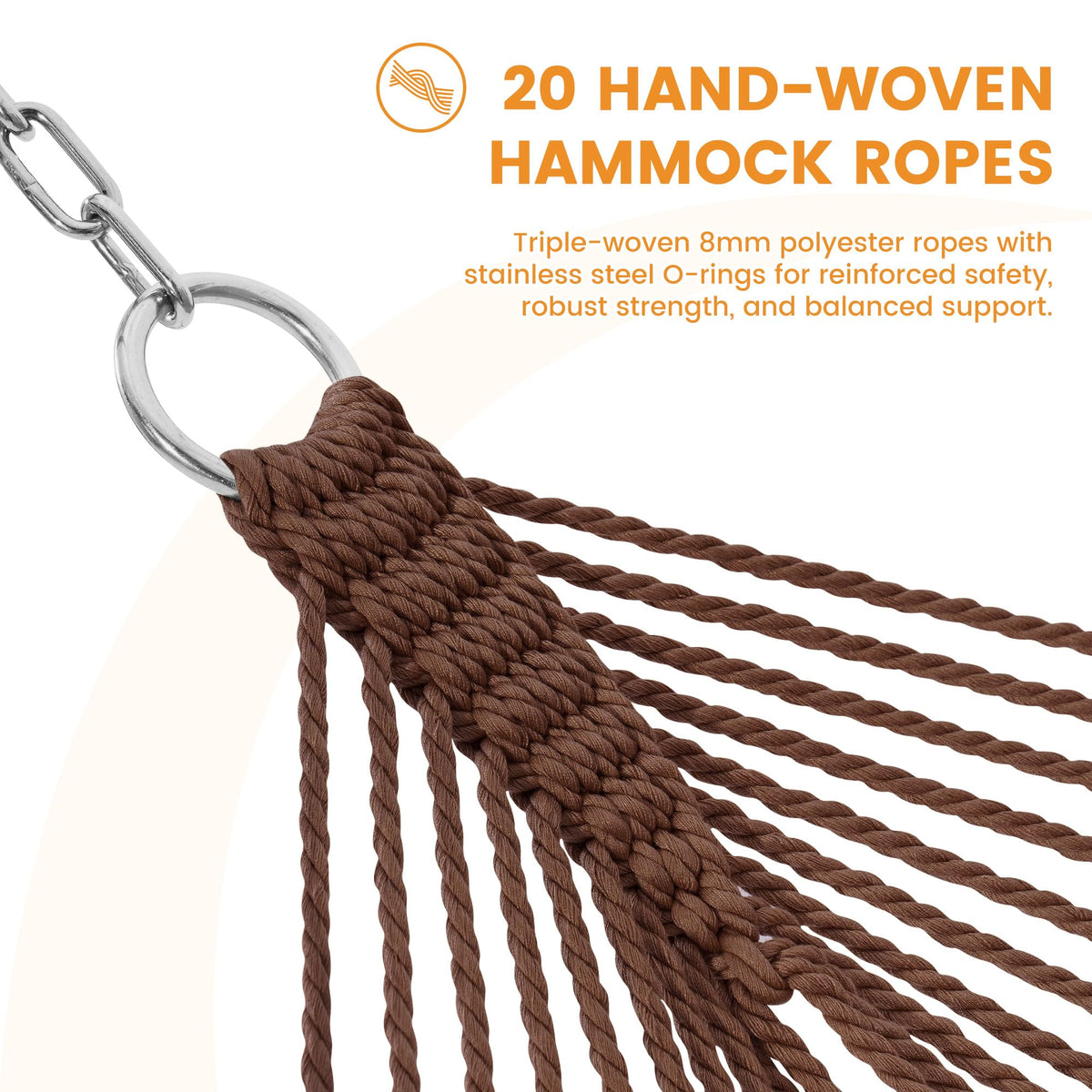 2-Person Rope Hammock – Extra Large 500 LB Capacity