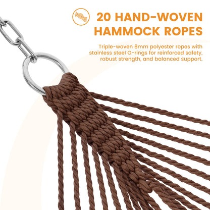 2-Person Rope Hammock – Extra Large 500 LB Capacity
