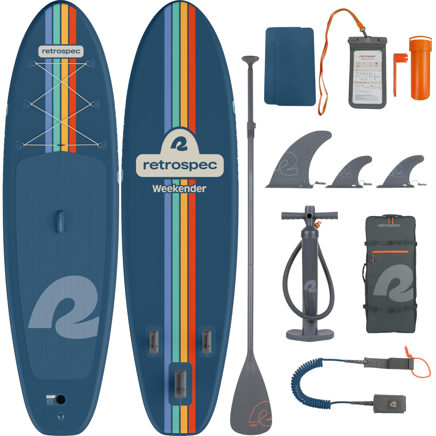Retrospec Weekender Inflatable Paddle Board 10'6" Stand Up Paddle Board SUP