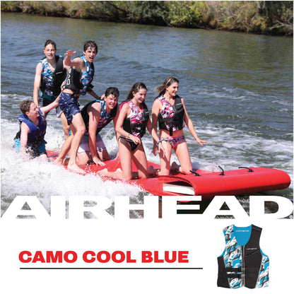 Airhead CAMO Cool Kwik-Dry Neolite Flex Life Jacket for Adults - USCG Approved Life Vest for Women & Men, Lightweight Flexible Watersports Vest for Boating, Wakeboarding, Kayaking & Jet Skiing