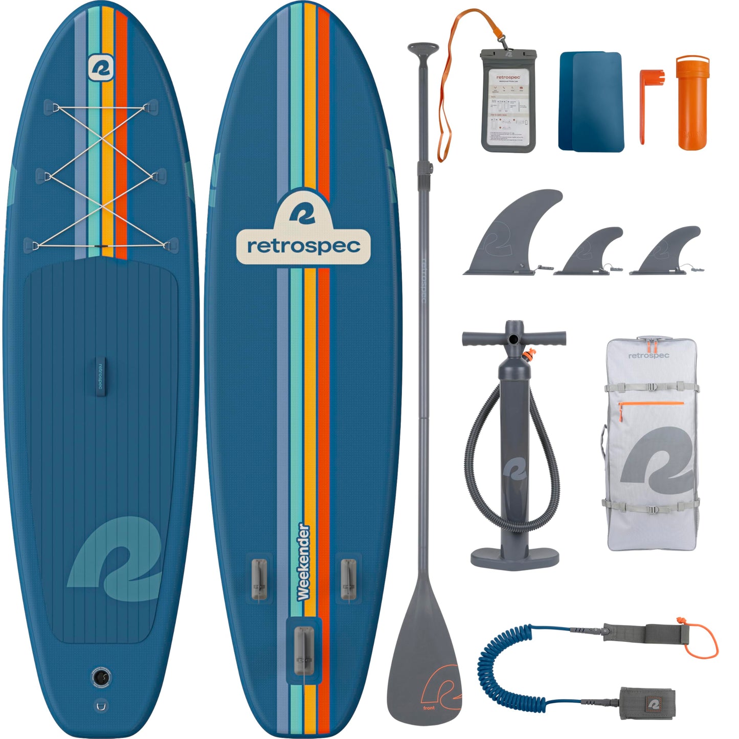 Retrospec Weekender Inflatable Paddle Board 10'6" Stand Up Paddle Board SUP