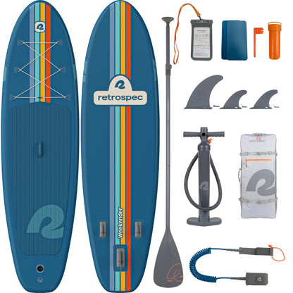 Retrospec Weekender Inflatable Paddle Board 10'6" Stand Up Paddle Board SUP