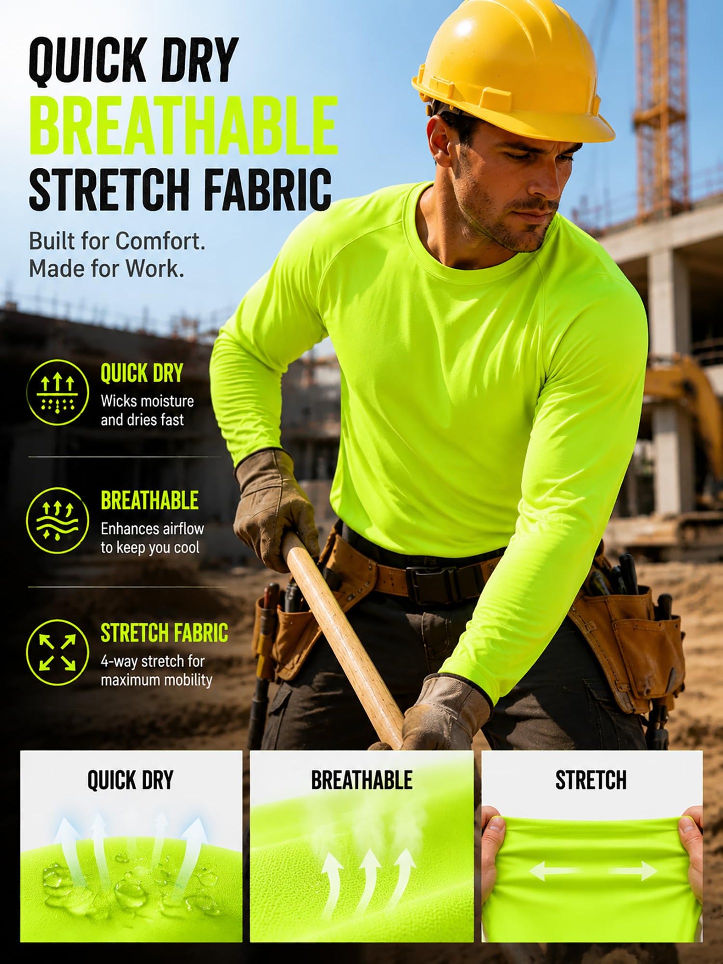 Men's UPF 50+ Sun Shirts – Quick-Dry Long Sleeve