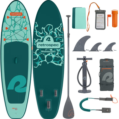 Retrospec Weekender Inflatable Paddle Board 10'6" Stand Up Paddle Board SUP