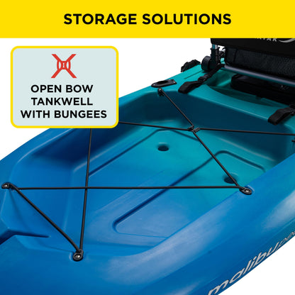 Old Town Ocean Kayak Malibu Pedal Solo Sit-on-Top Recreational Pedal Kayak, 12 ft