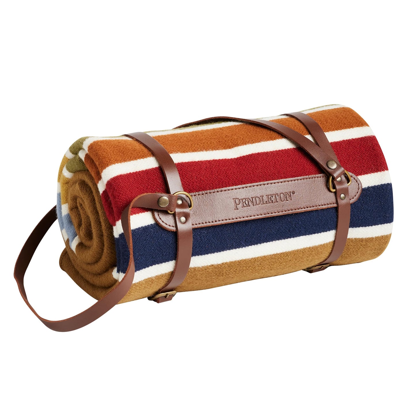 Outdoor Throw Blanket – Leather Carry Strap