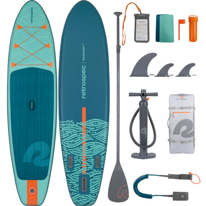 Retrospec Weekender Inflatable Paddle Board 10'6" Stand Up Paddle Board SUP
