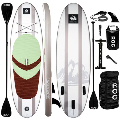 Roc Inflatable Stand Up Paddle Board 10' 6" with Premium SUP Paddle Board Accessories, Wide Stable Design, Non-Slip Comfort Deck for Youth & Adults