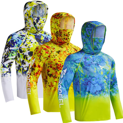Men's UPF 50+ Sun Hoodie – Built-In Face Mask