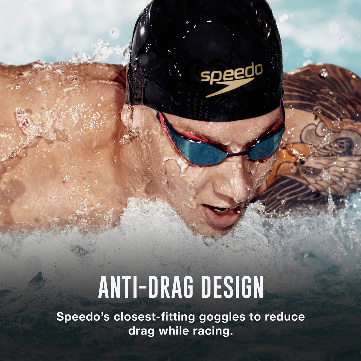 Speedo Unisex Adult Swim Goggles Mirrored Fastskin Pure Focus