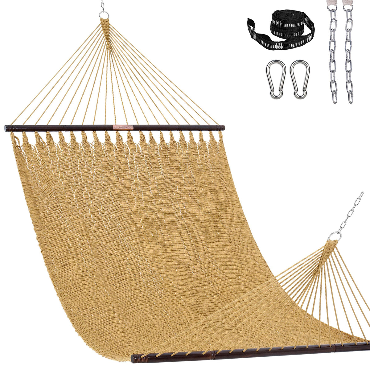 2-Person Rope Hammock – Extra Large 500 LB Capacity