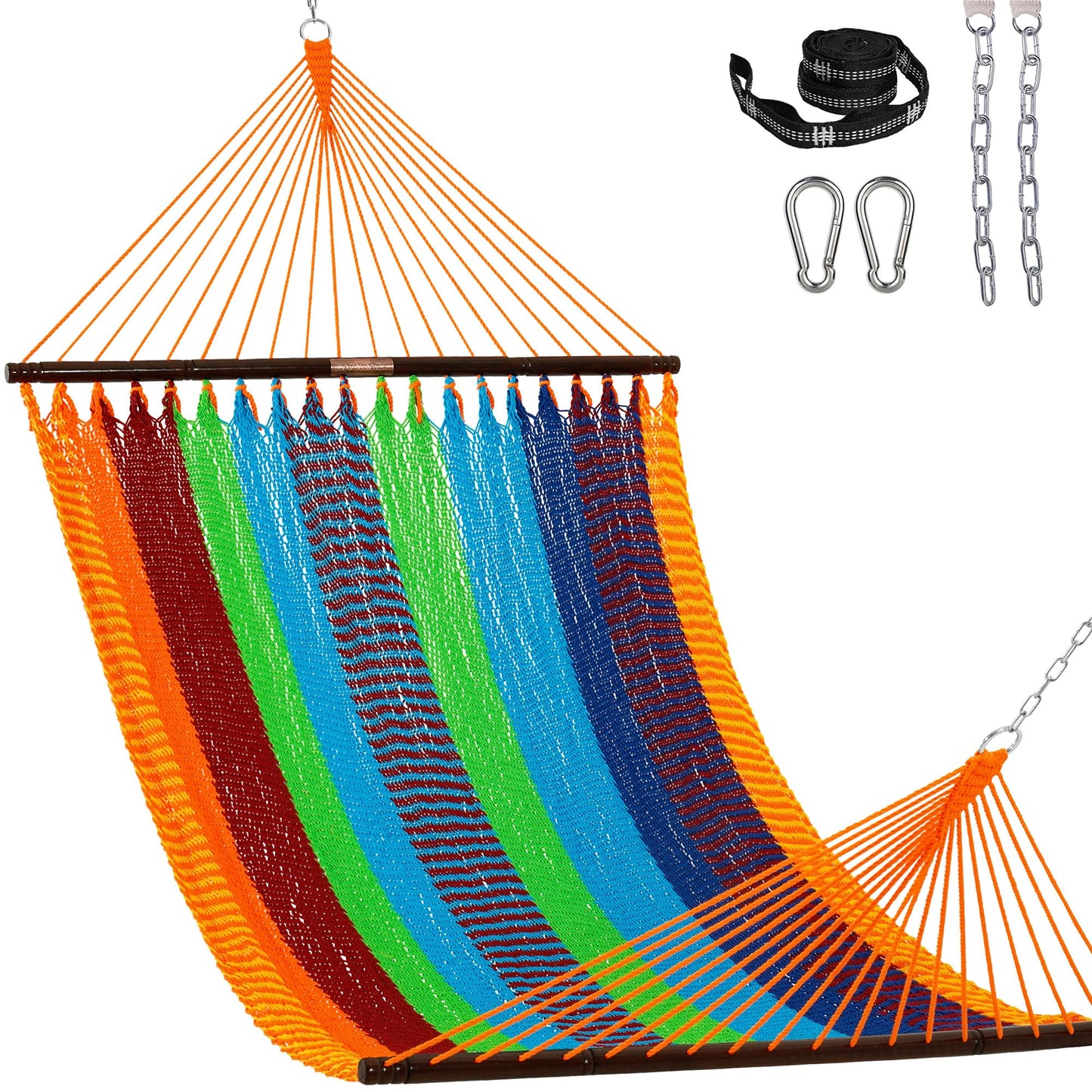 2-Person Rope Hammock – Extra Large 500 LB Capacity