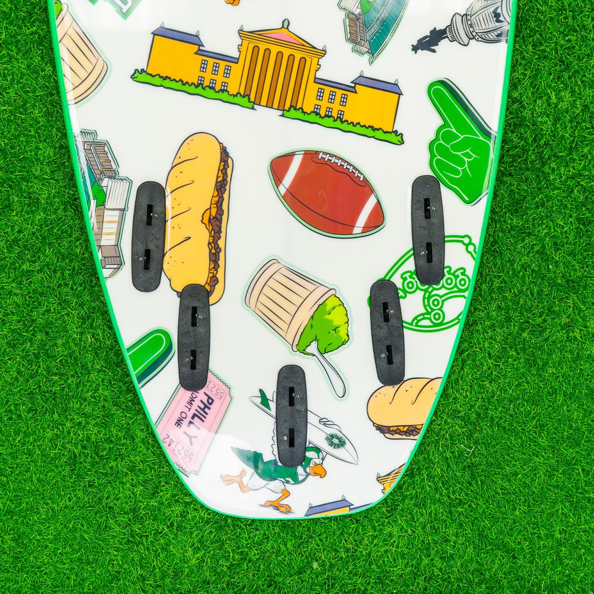 Soft-Top Surfboard – 5'10" with Leash & Fins