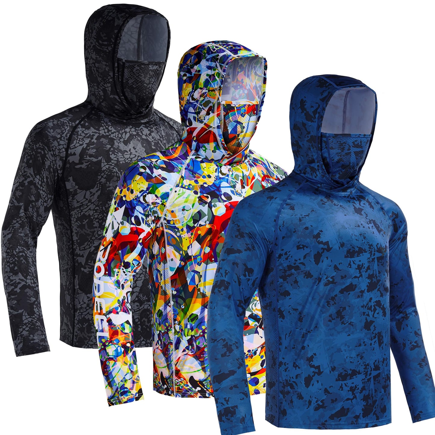 Men's UPF 50+ Sun Hoodie – Built-In Face Mask