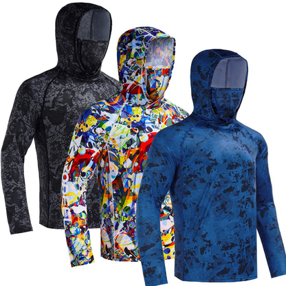 Men's UPF 50+ Sun Hoodie – Built-In Face Mask