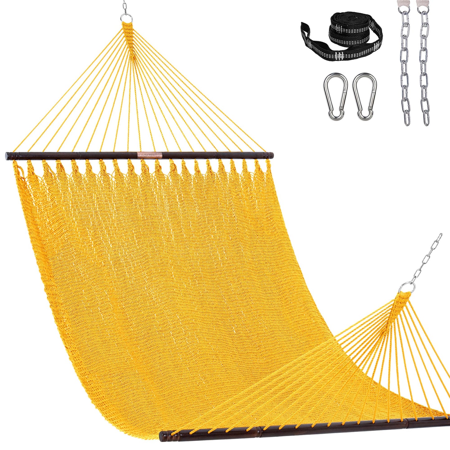 2-Person Rope Hammock – Extra Large 500 LB Capacity