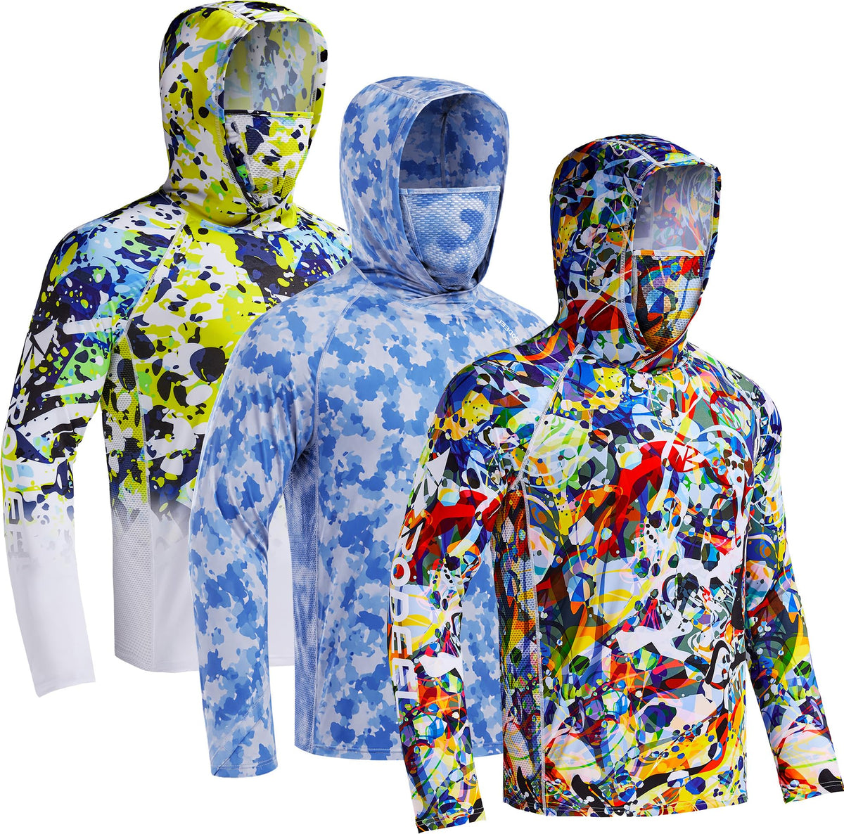 Men's UPF 50+ Sun Hoodie – Built-In Face Mask