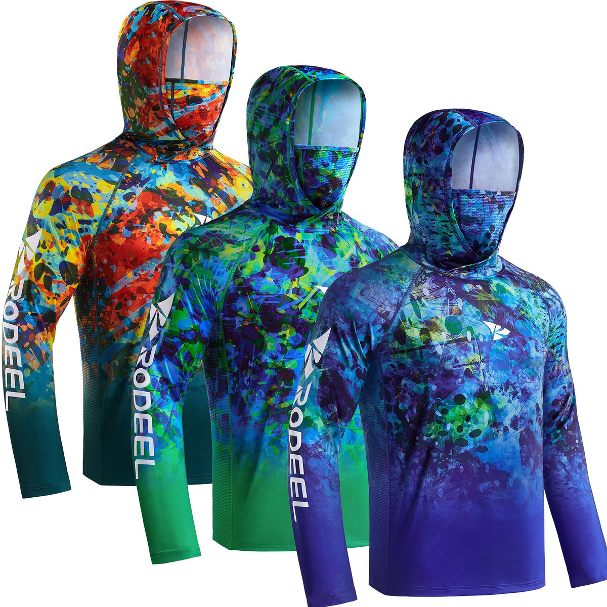 Men's UPF 50+ Sun Hoodie – Built-In Face Mask