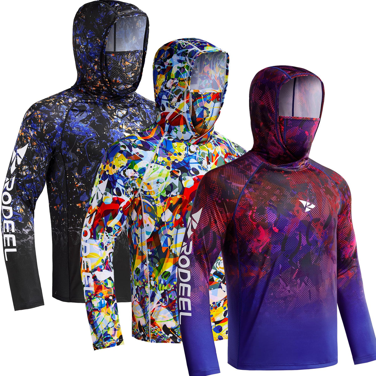 Men's UPF 50+ Sun Hoodie – Built-In Face Mask
