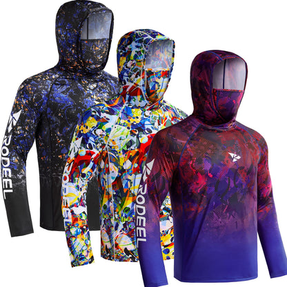 Men's UPF 50+ Sun Hoodie – Built-In Face Mask